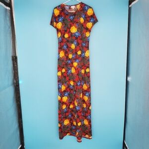 LuLaRoe Size Small Maxi Floral Short Sleeve Dress